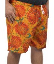 Short Estampado Elastano P M G GG Banho Laranja